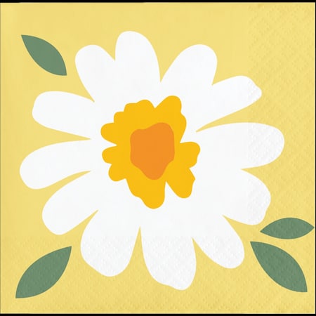 Creative Converting Sweet Daisy Beverage Napkins, 192PK 372467